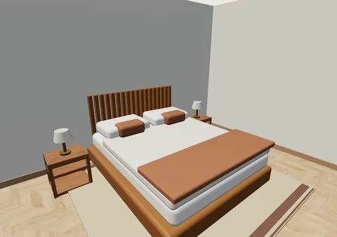 Room 2 (furnished) in Casa Umbral, Furnished model render