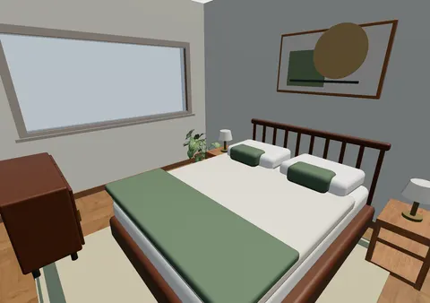 Room 2 (furnished) in Casa Giro, Furnished model render