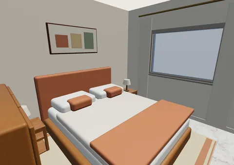 Room 2 (furnished) in Casa Bisagra, Furnished model render