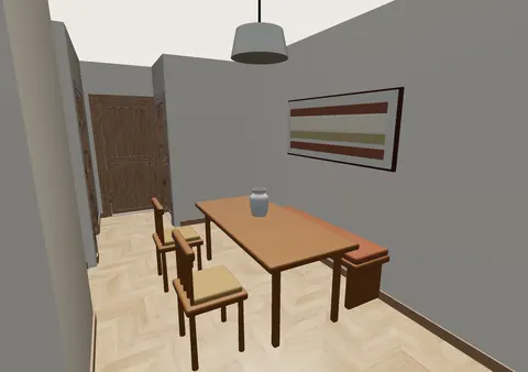 Room 1 (furnished) in Casa Recodo, Furnished model render