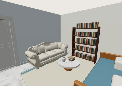 Room 1 (furnished) in Casa Pliegue, Furnished model render
