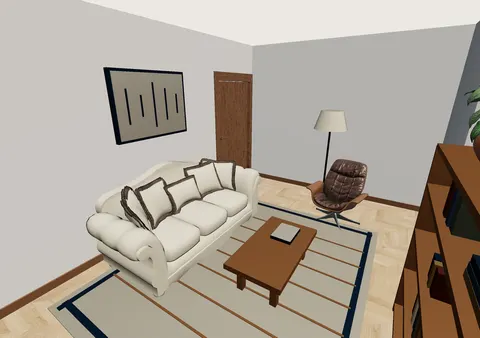Room 2 (furnished) in Casa Franja, Furnished model render
