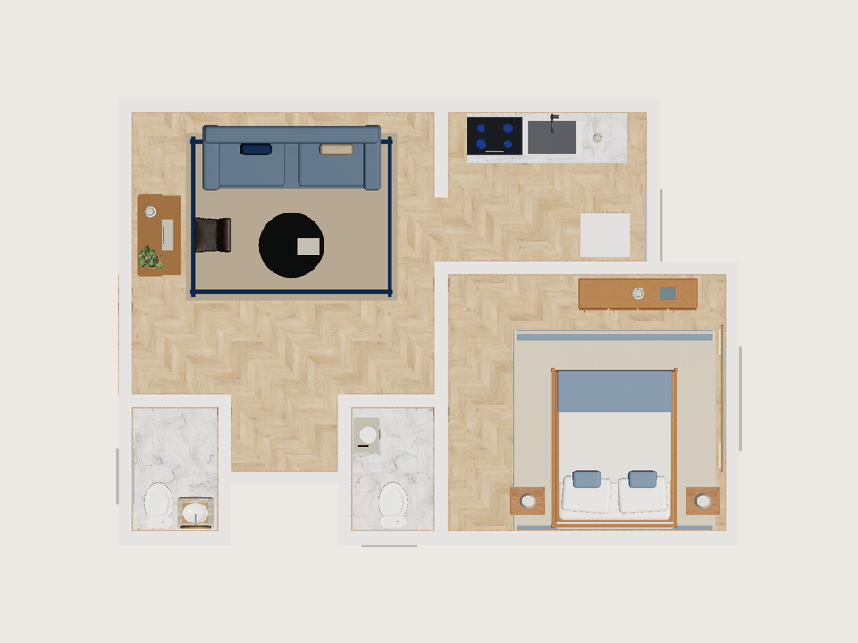 Plano · Con muebles