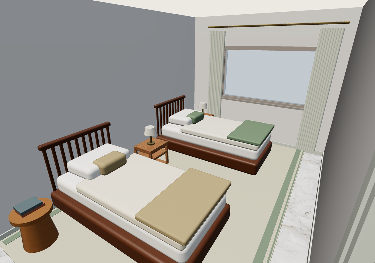 Room 3 (furnished) · Con muebles
