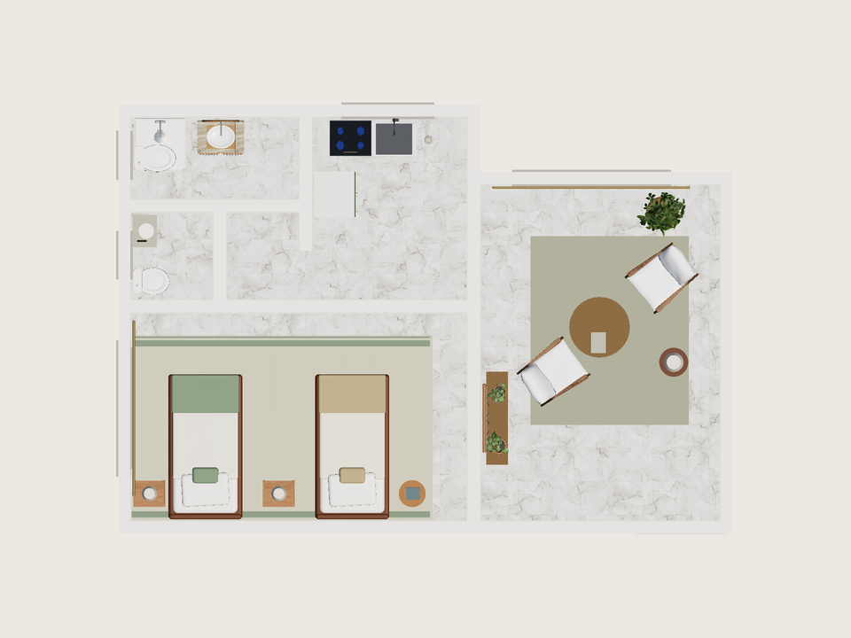 Plano · Con muebles