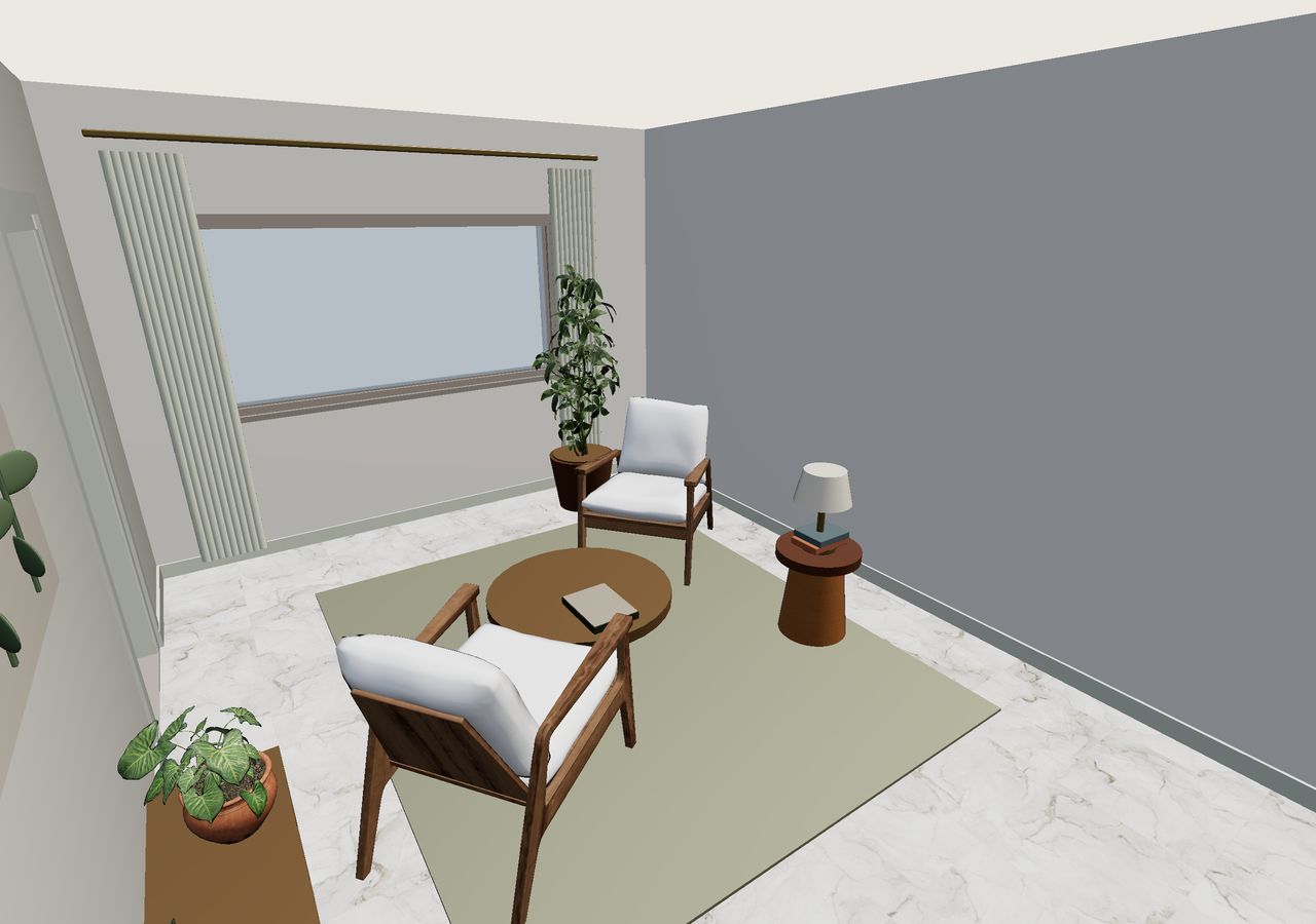 Room 1 (furnished) · Con muebles