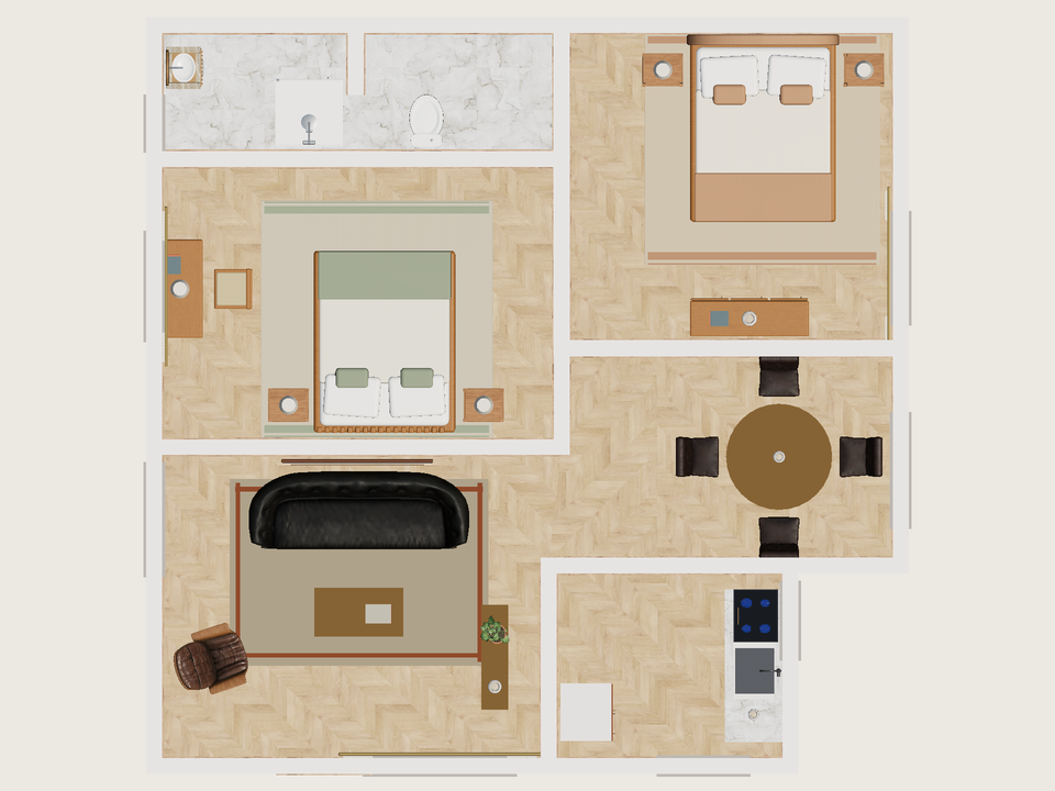 Plano · Con muebles