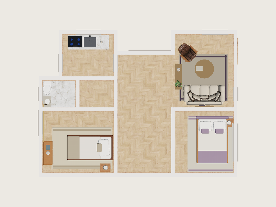 Plano · Con muebles