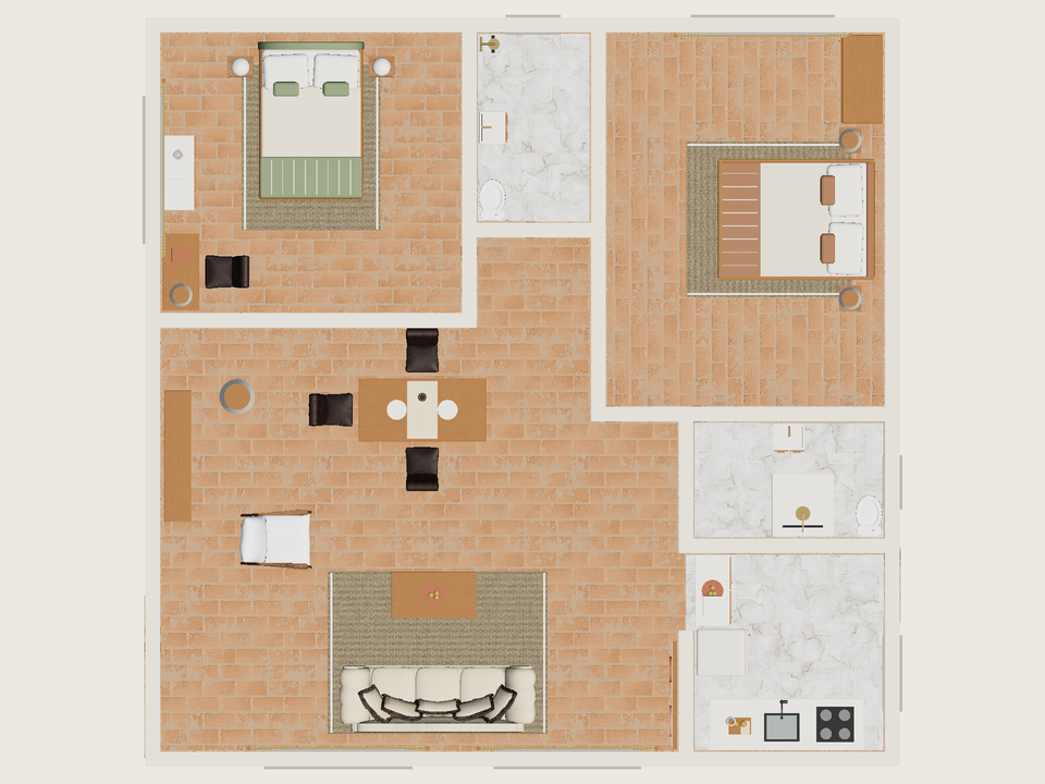 Plano · Con muebles