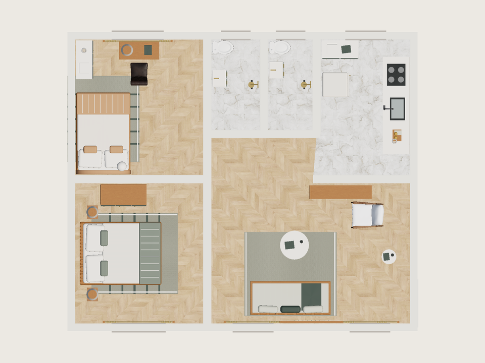 Plano · Con muebles