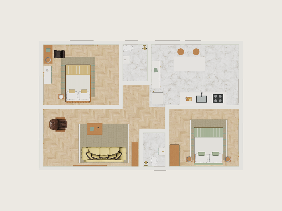 Plano · Con muebles