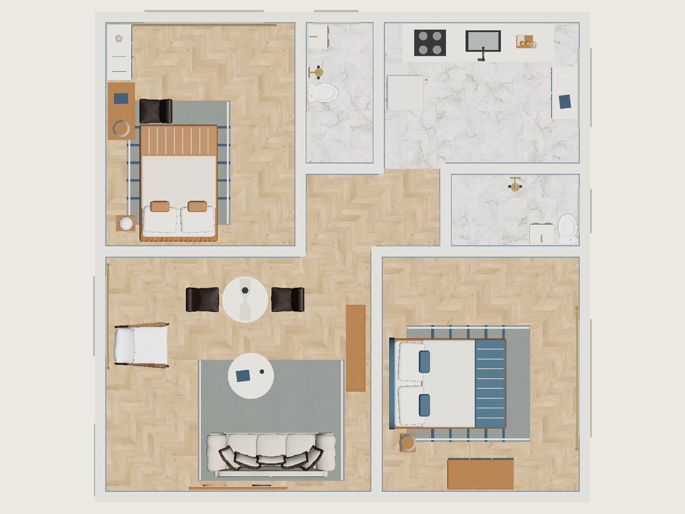 Plano · Con muebles