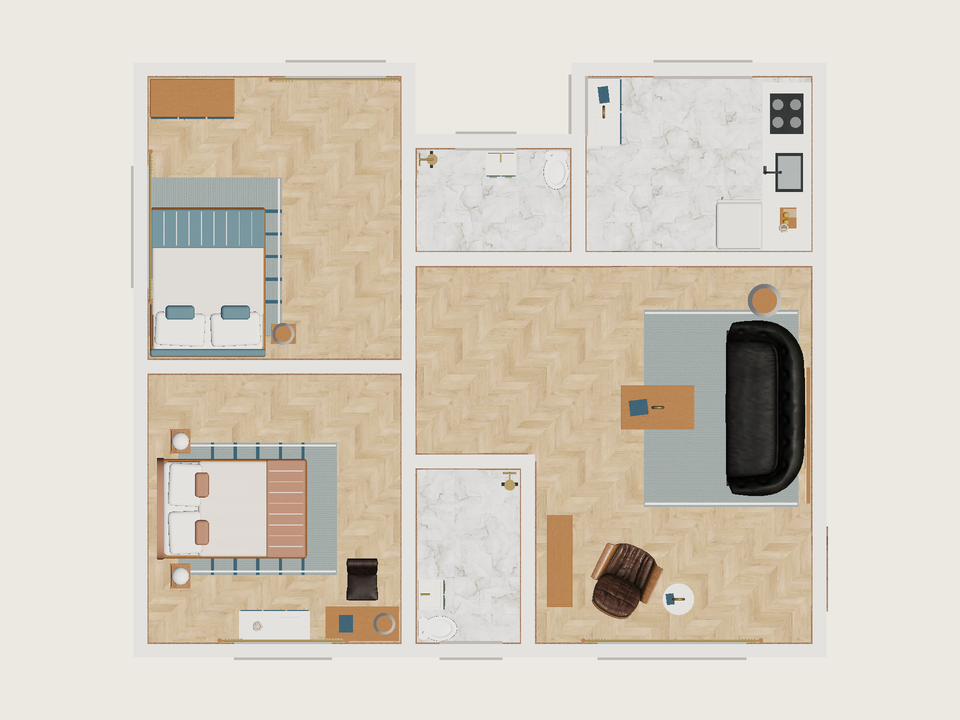 Plano · Con muebles