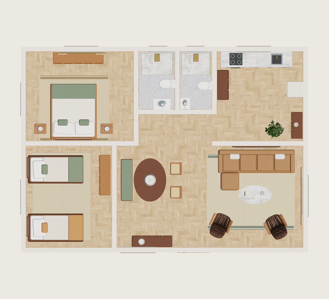 Plano · Con muebles