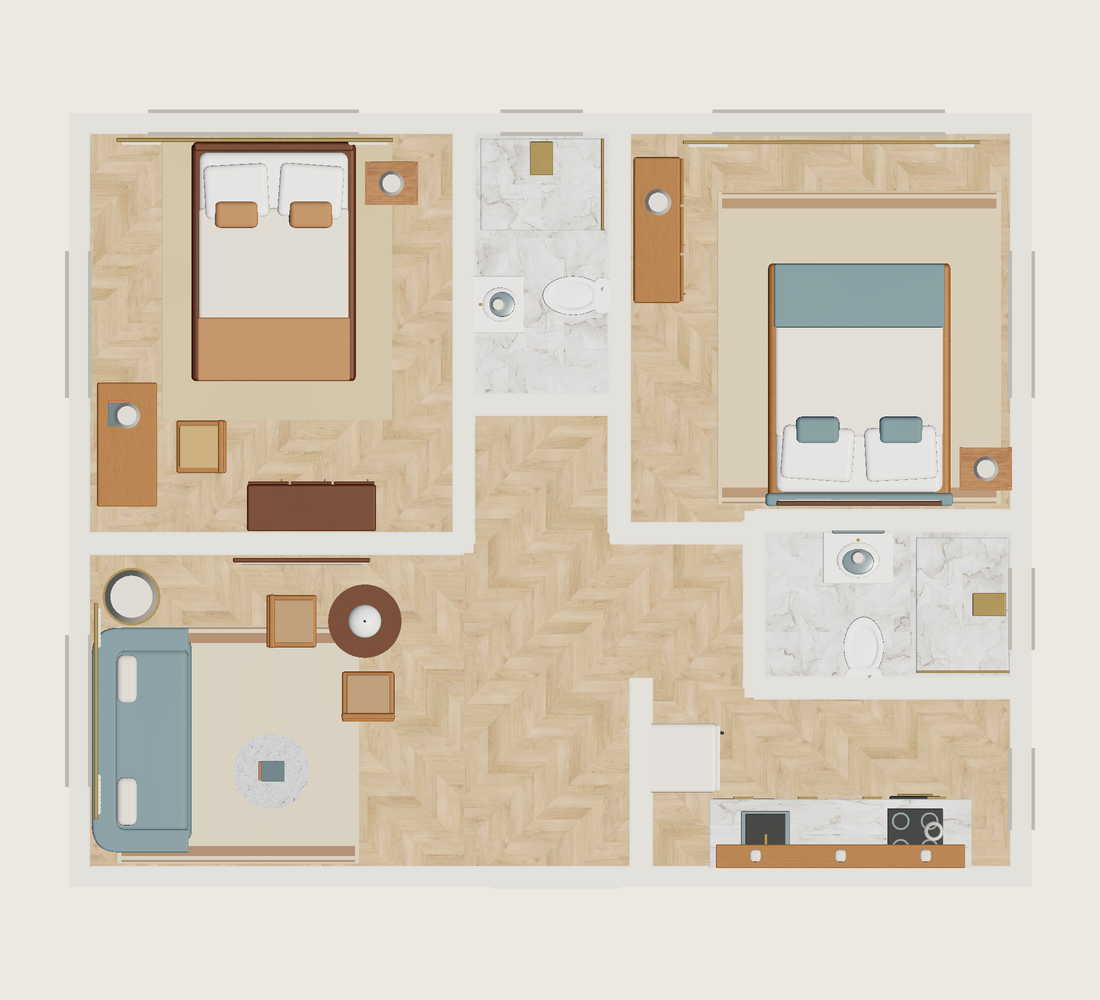 Plano · Con muebles