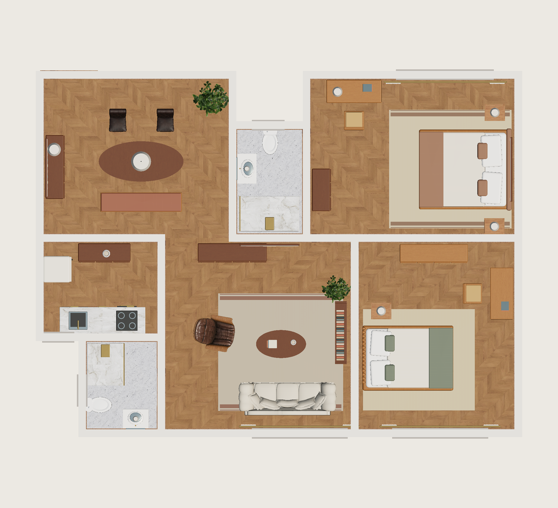Plano · Con muebles