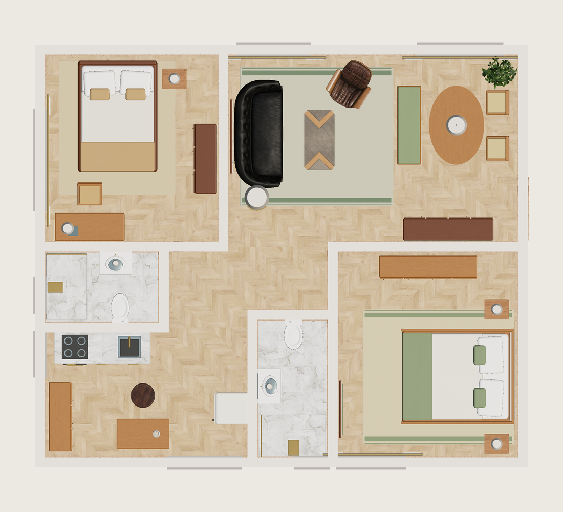 Plano · Con muebles