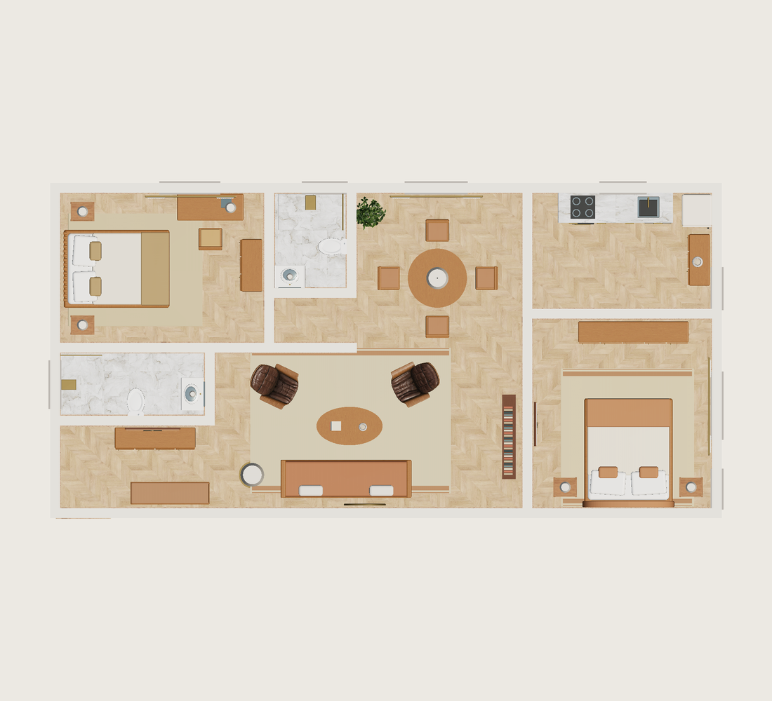 Plano · Con muebles