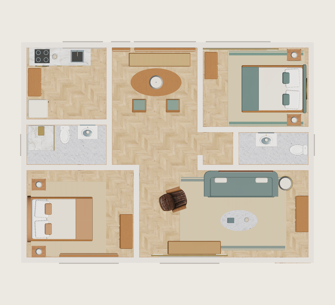 Plano · Con muebles