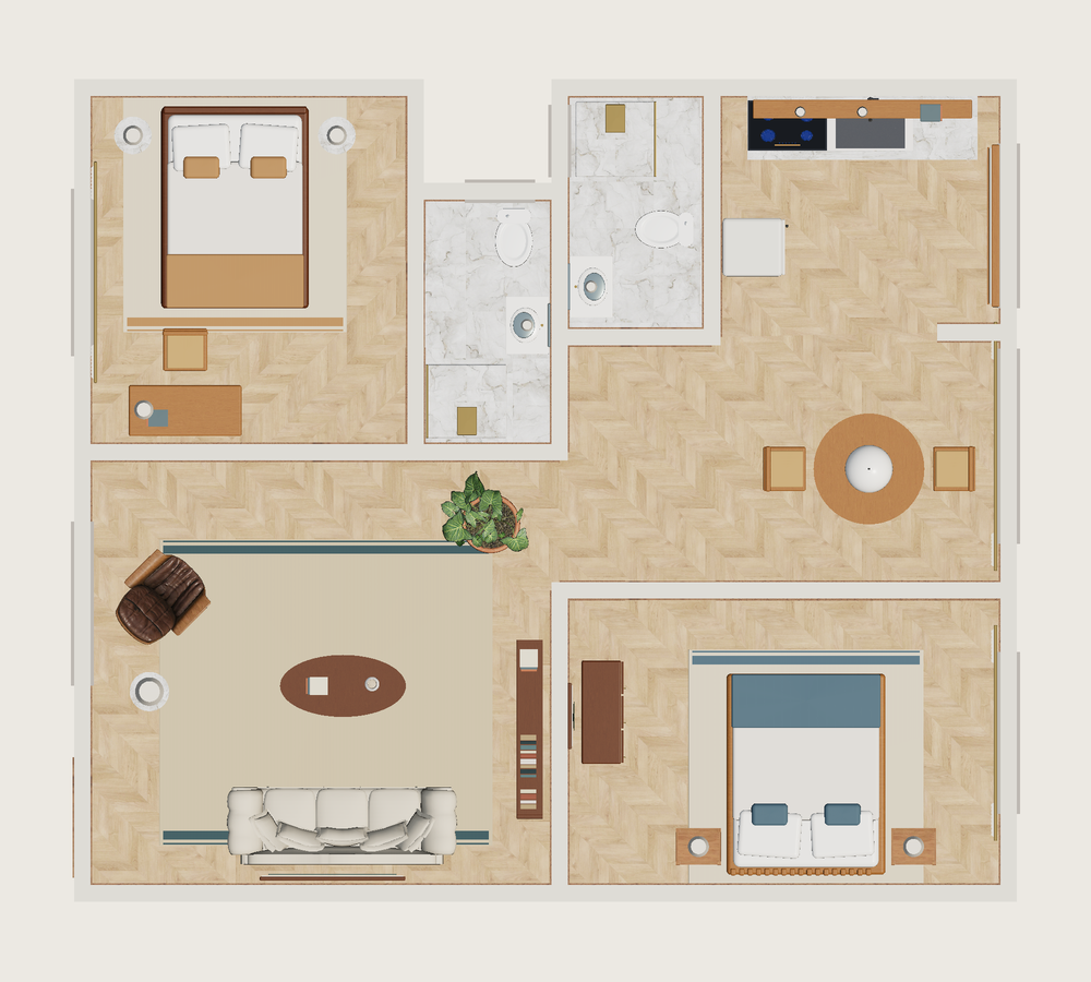 Plano · Con muebles