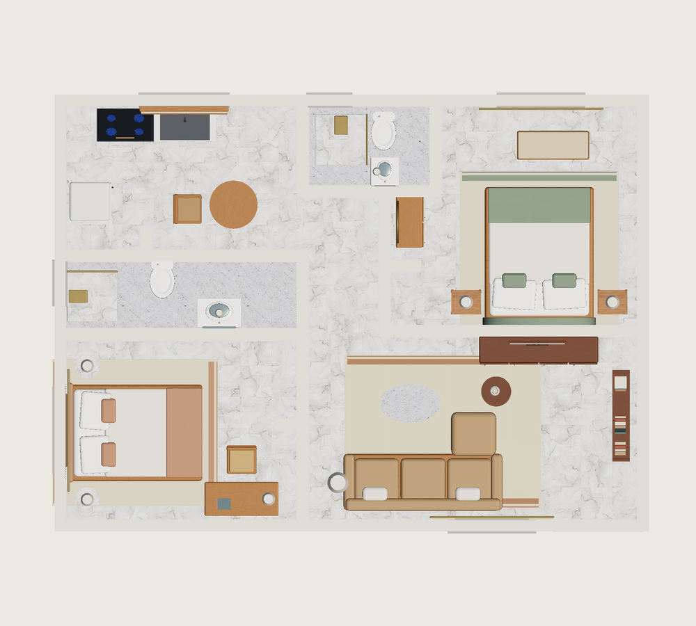 Plano · Con muebles