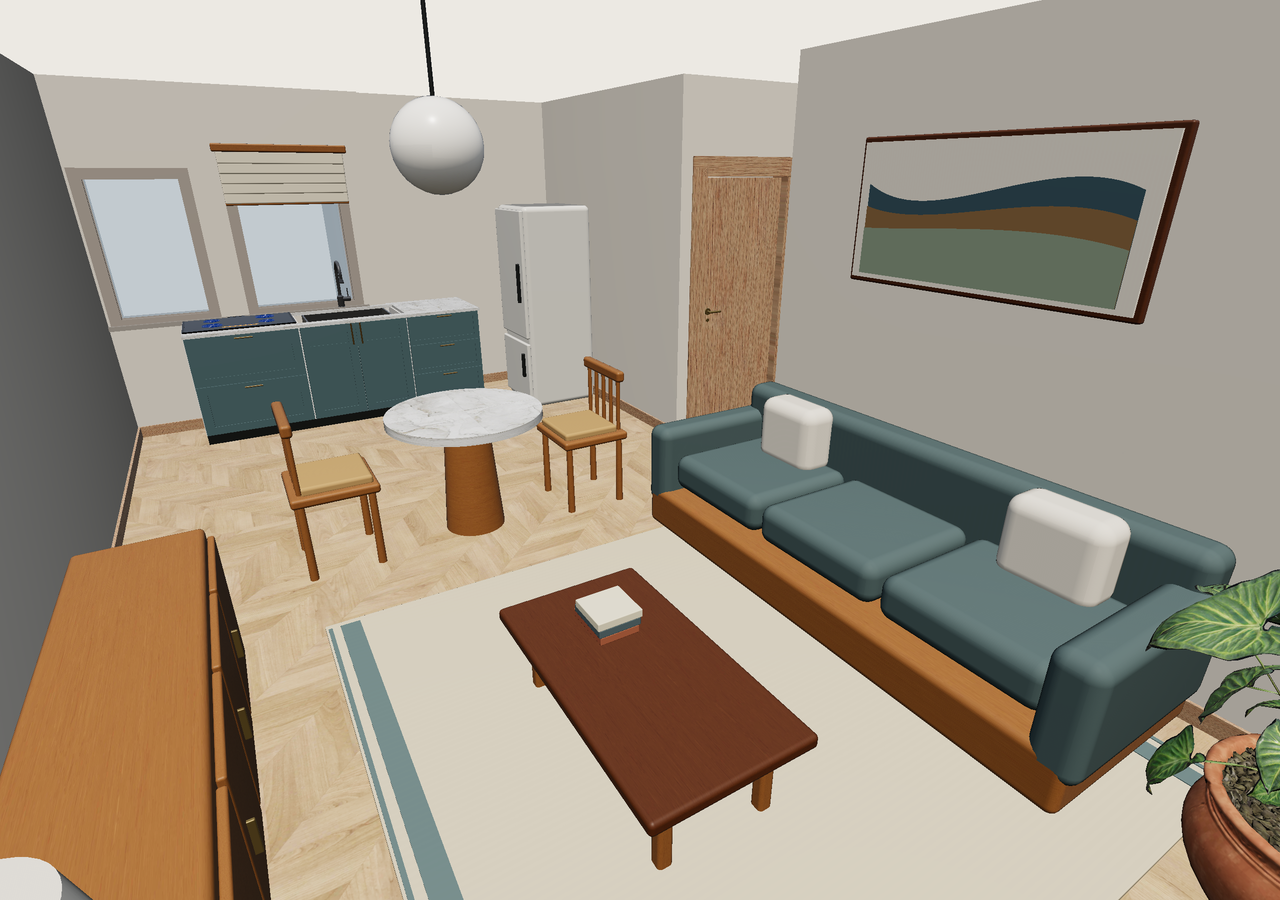 Room 1 (furnished) · Con muebles