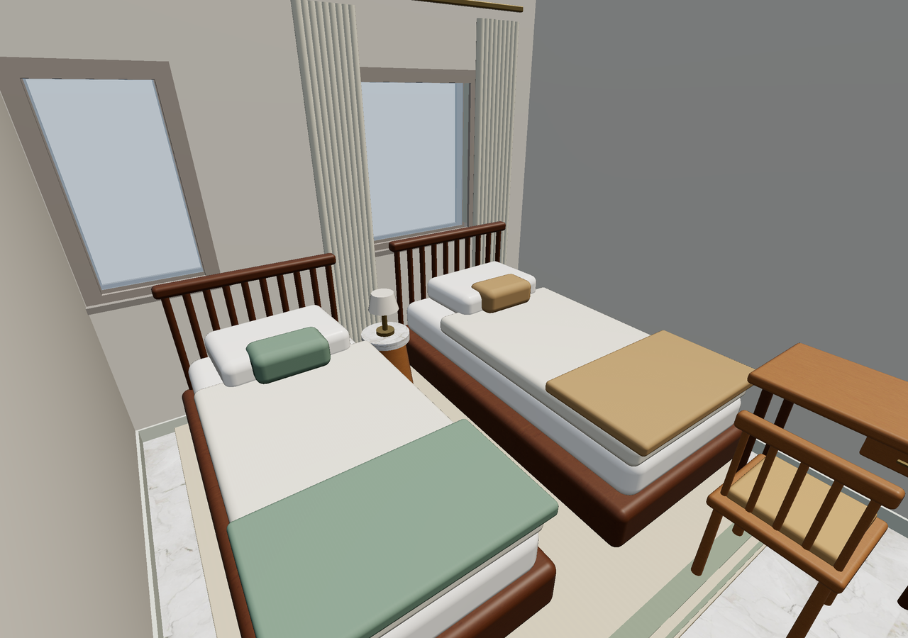 Room 3 (furnished) · Con muebles