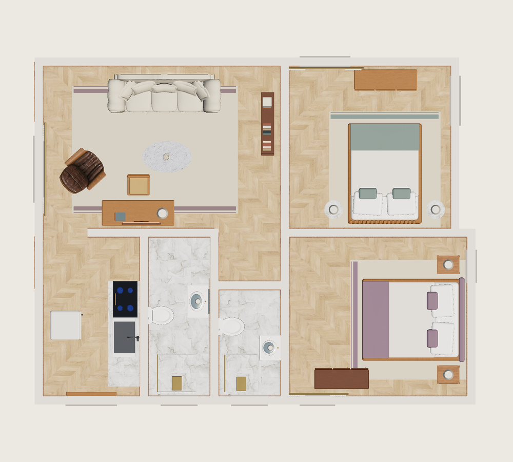 Plano · Con muebles