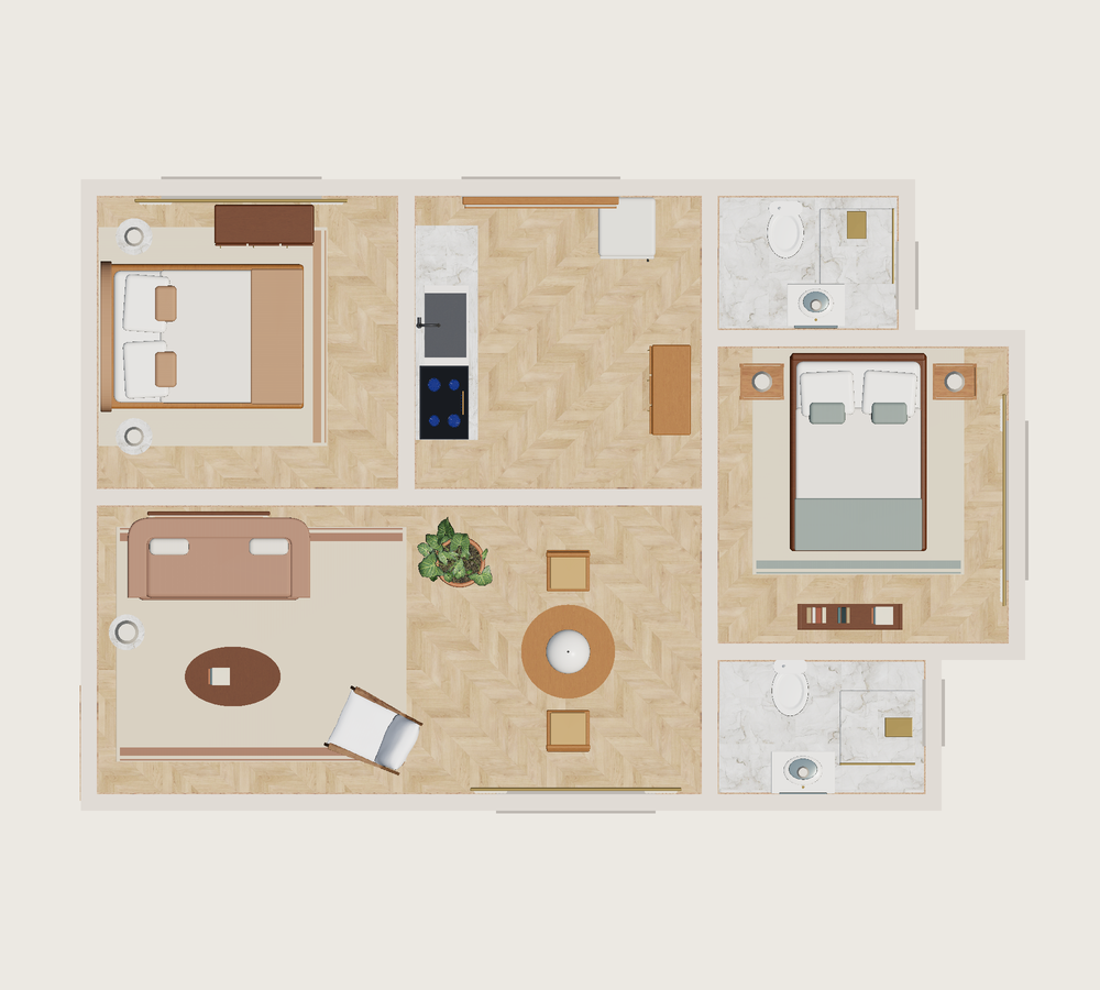 Plano · Con muebles