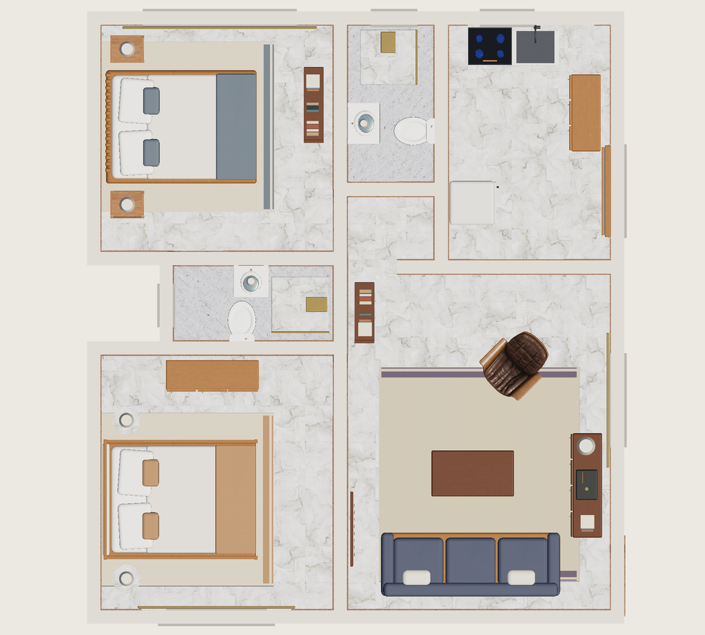 Plano · Con muebles