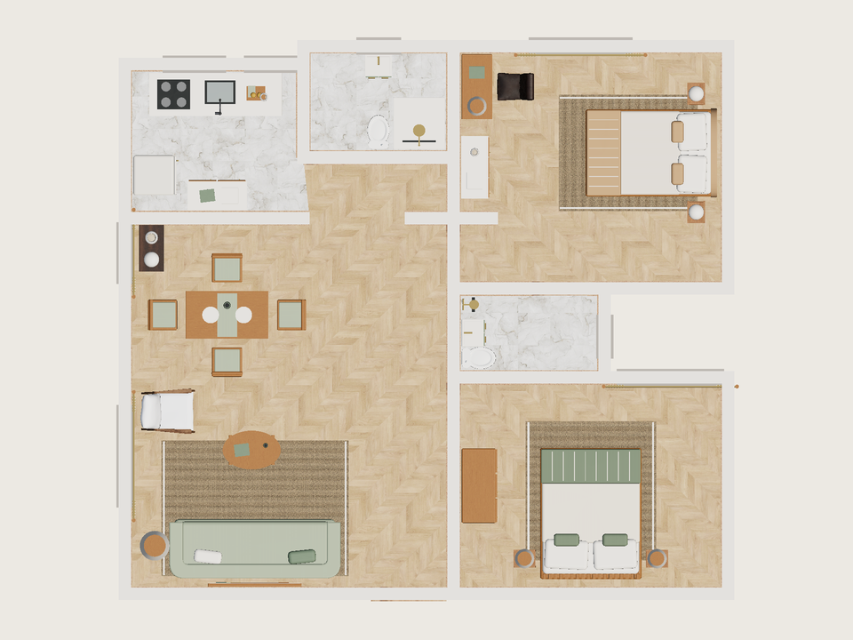 Plano · Con muebles