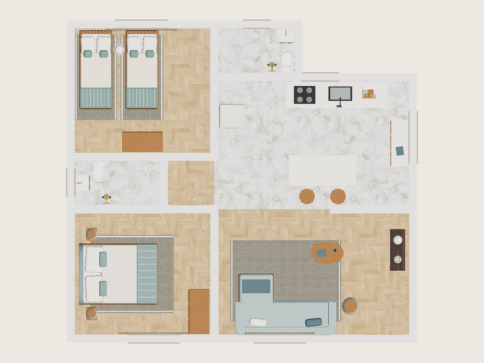 Plano · Con muebles