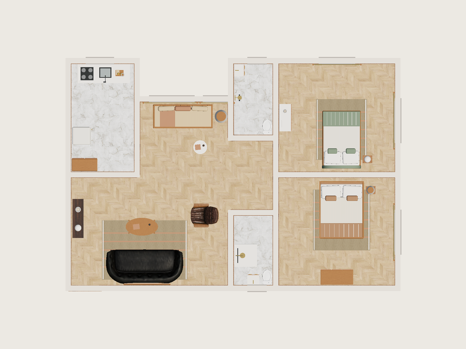 Plano · Con muebles