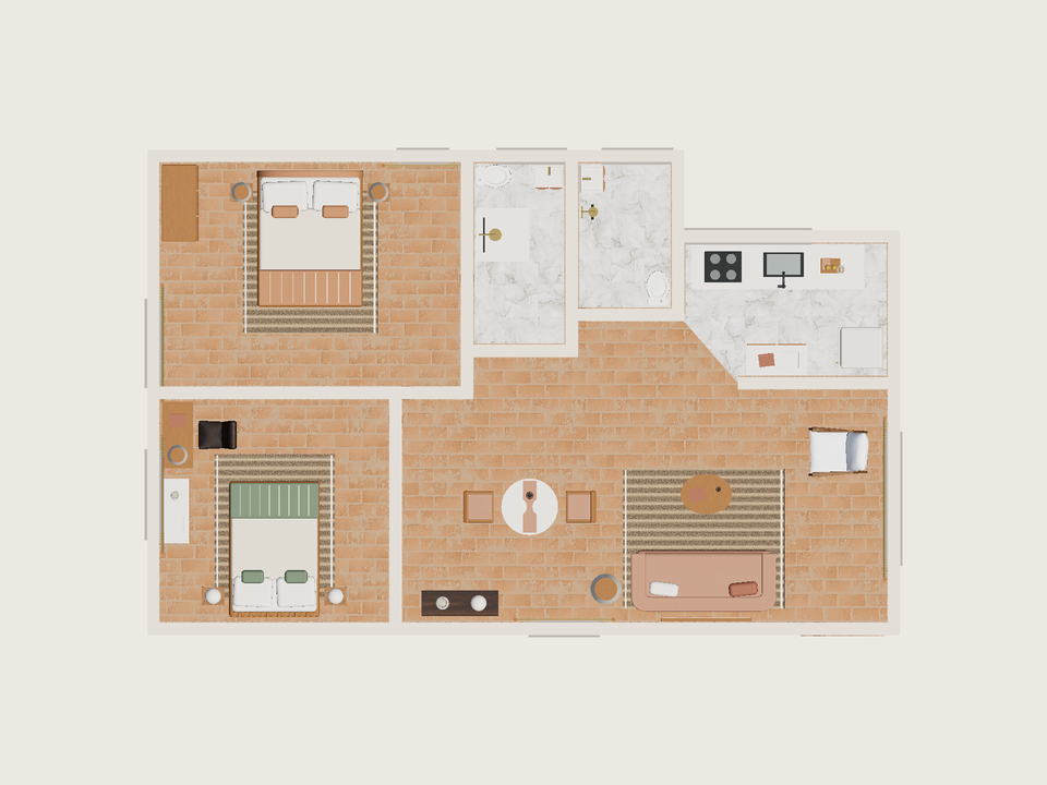 Plano · Con muebles
