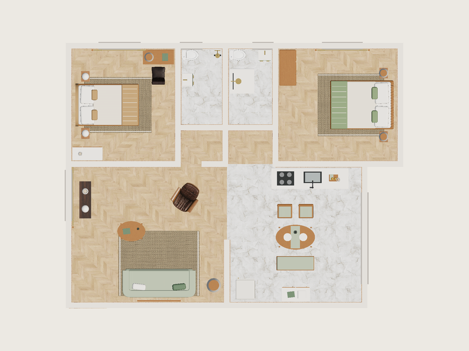 Plano · Con muebles