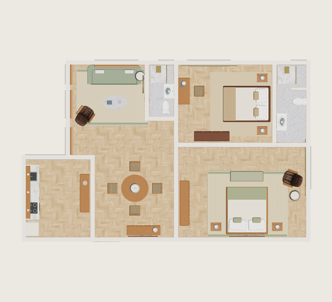 Plano · Con muebles