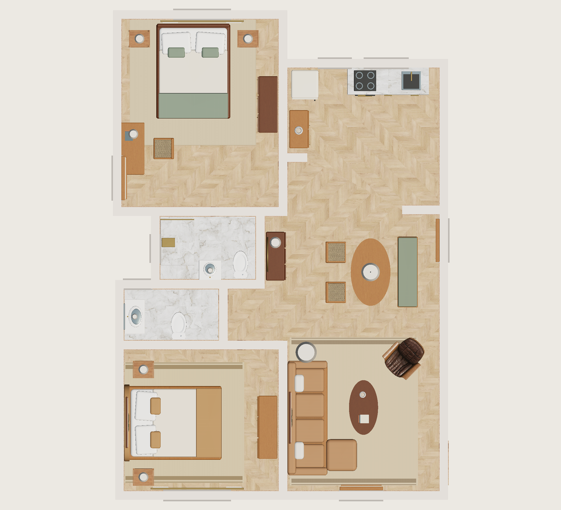 Plano · Con muebles