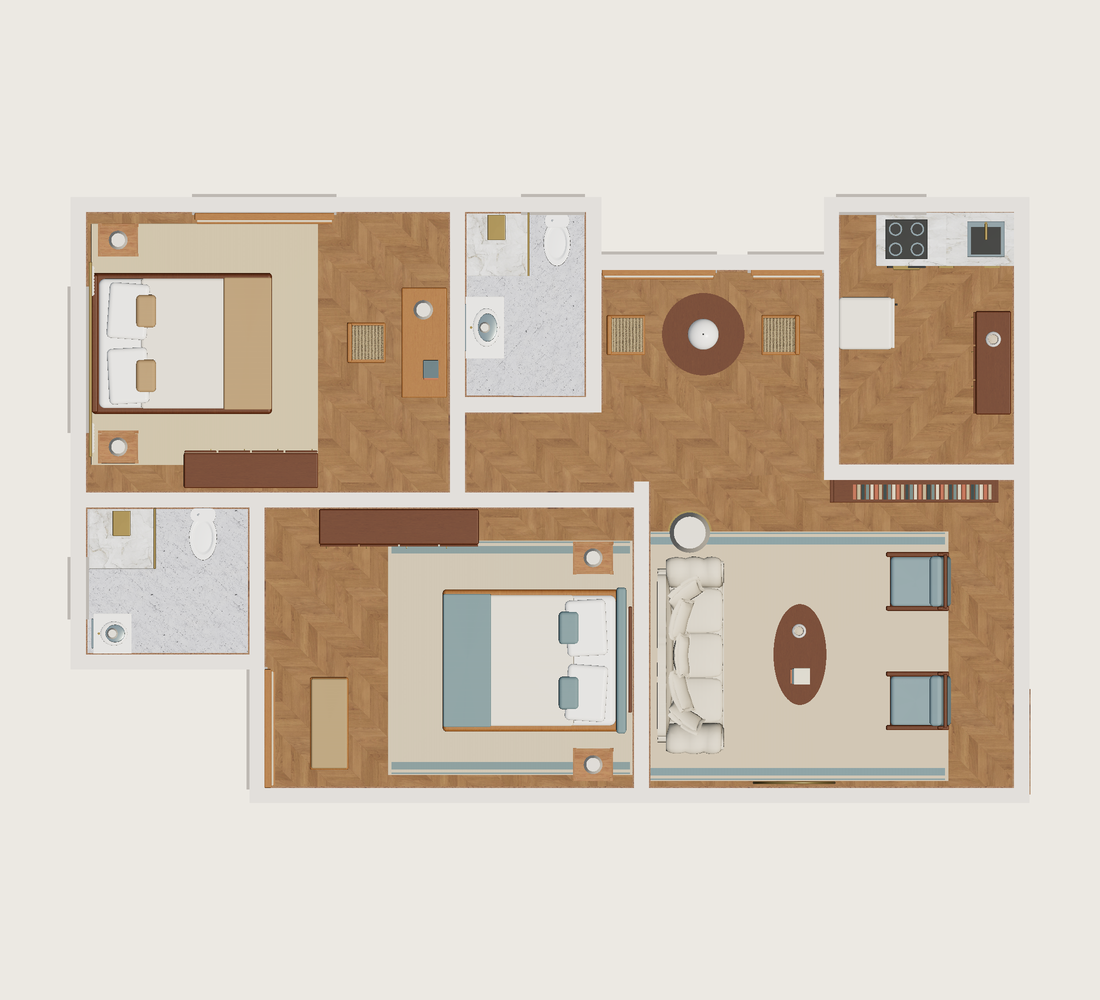 Plano · Con muebles