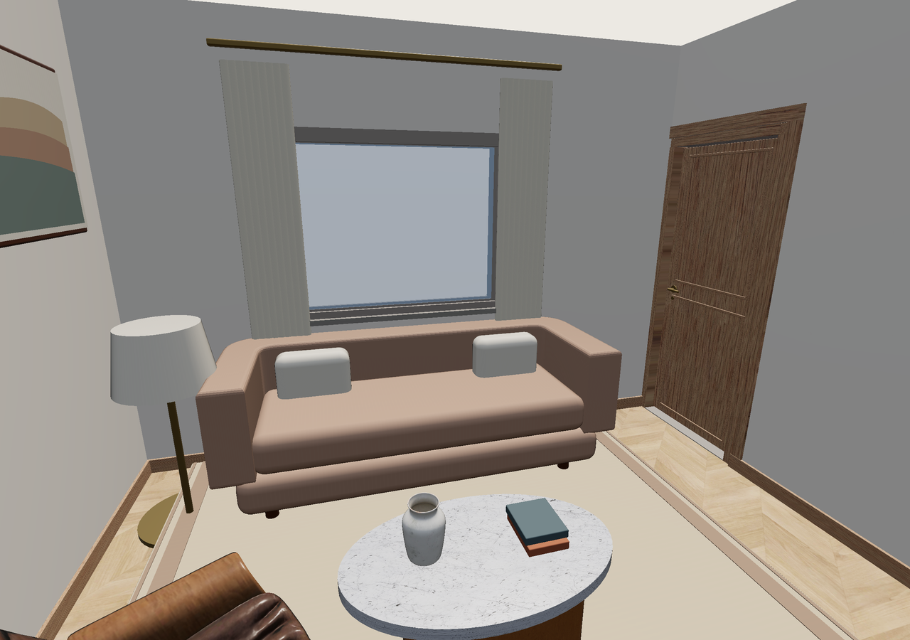 Room 1 (furnished) · Con muebles