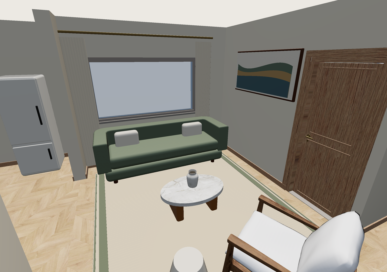 Room 1 (furnished) · Con muebles