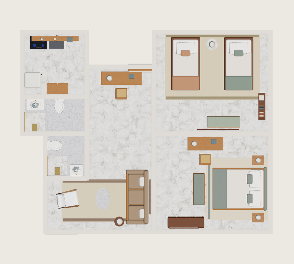 Plano · Con muebles