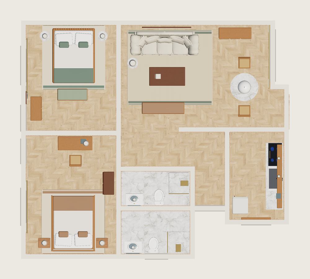 Plano · Con muebles