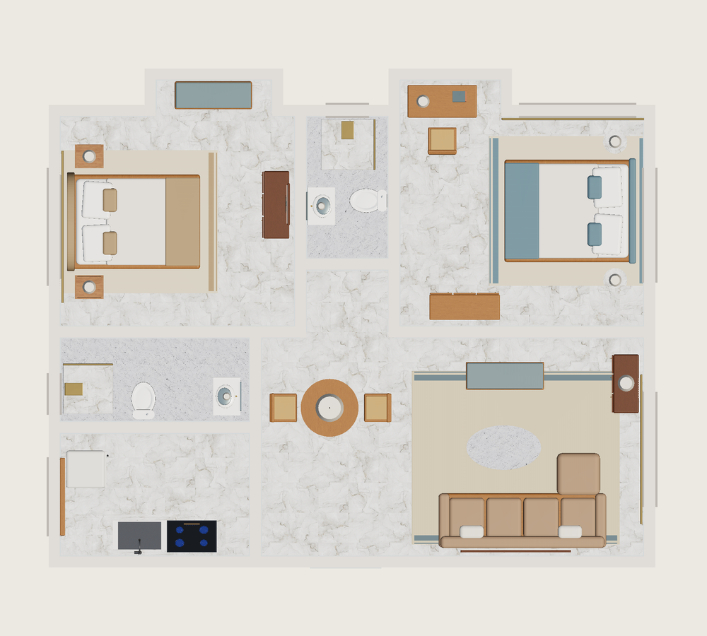 Plano · Con muebles