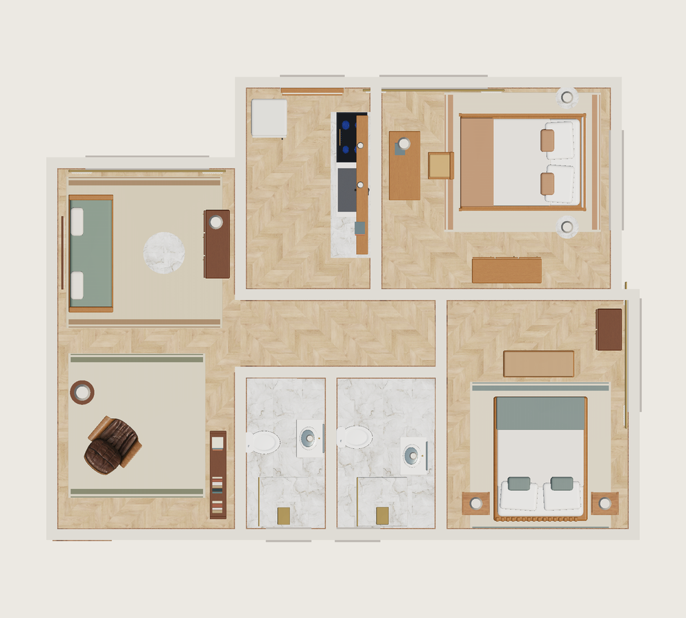 Plano · Con muebles