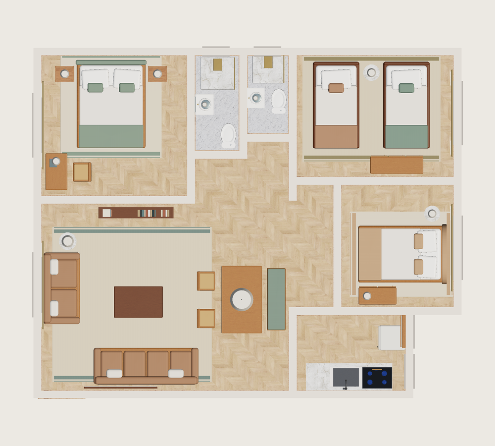Plano · Con muebles