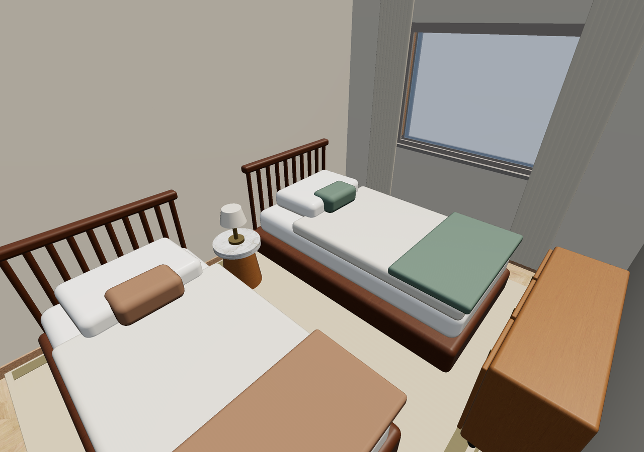 Room 3 (furnished) · Con muebles