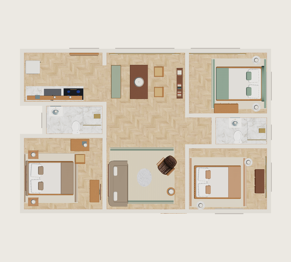 Plano · Con muebles