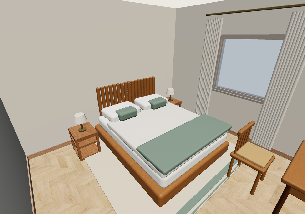 Room 1 (furnished) · Con muebles