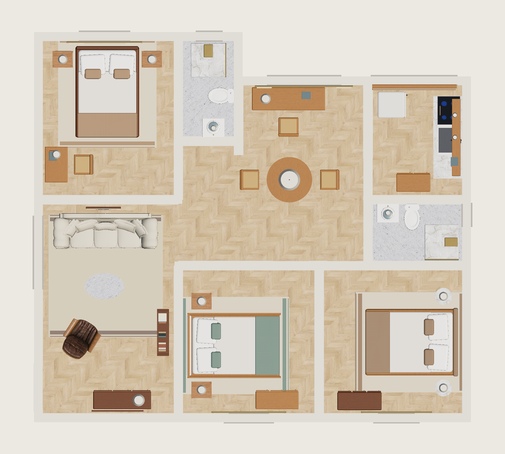 Plano · Con muebles