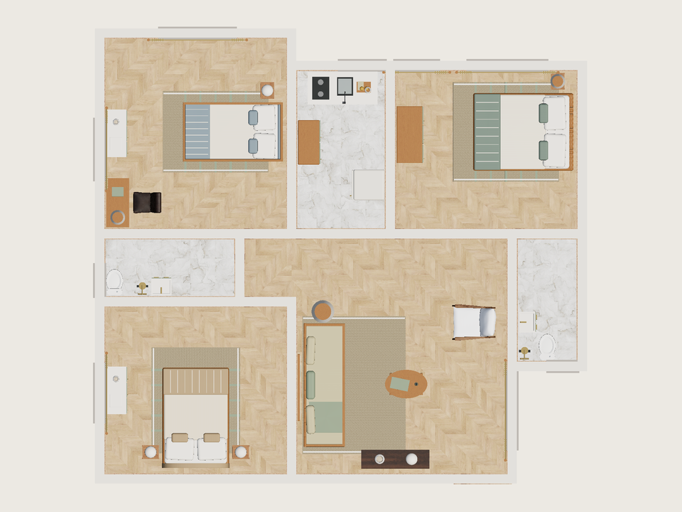 Plano · Con muebles